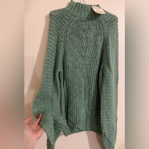 Altar’D state Women's Green Knit Sweater dress